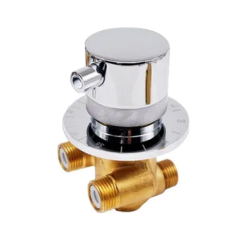 Bathroom Copper Thermostatic Valve Household Solar Water Heater Water Mixing Valve Bathtub Faucet Temperature Control Switch 1