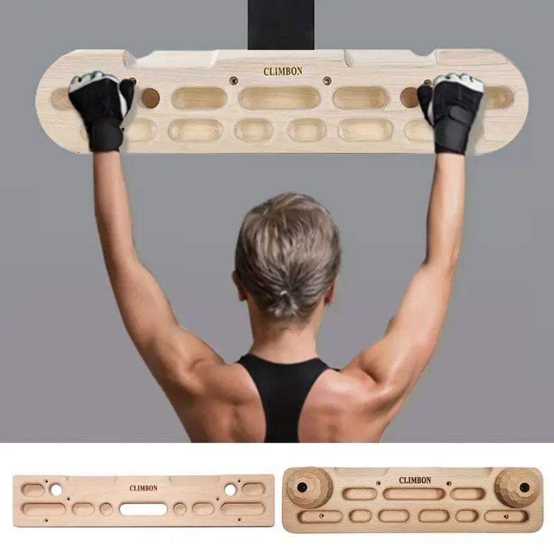 

Climbing Training Hangboard Wooden Finger Rock Board Hangboard Doorway Mount Climbing Pull Up Bar Wall Climb Handle Frame For