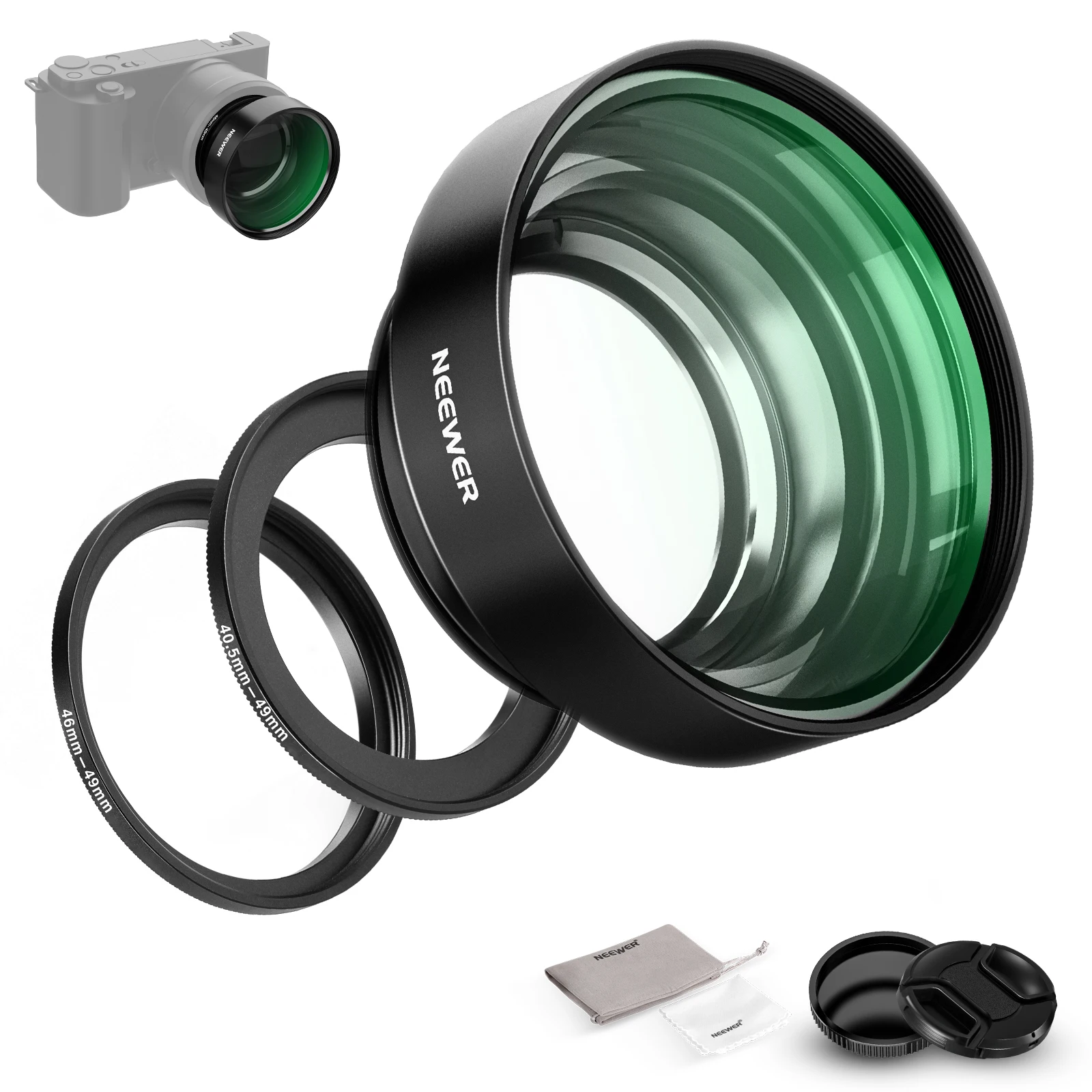 

NEEWER 22mm Macro Lens with Adapter Ring for Close Up Photography, Compatible with Sony a5100 a6000 a6100 a6300 a6500 a6600