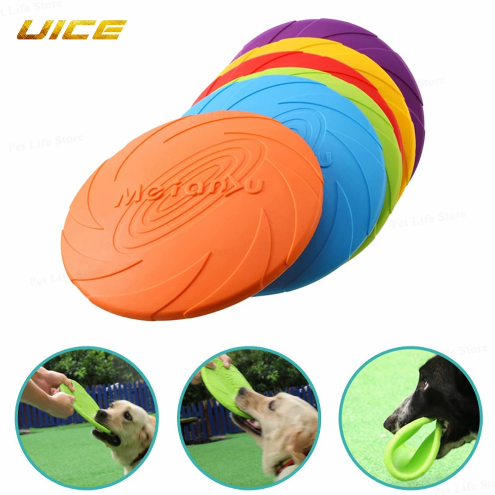 Flying Disc Pet Dog Silicone Game Frisbeed 15/18/22cm Dog Toy
