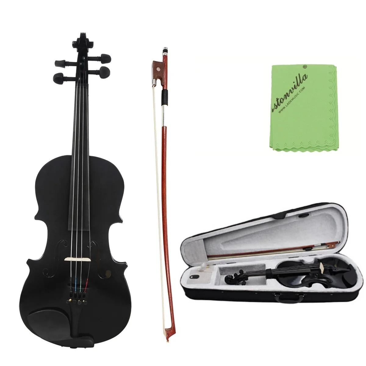 1/8 Children Acoustic Violin Fiddle with Case & Bow & Rosin Violin Accessories for Beginner Students Kids acoustic violin violin accessories