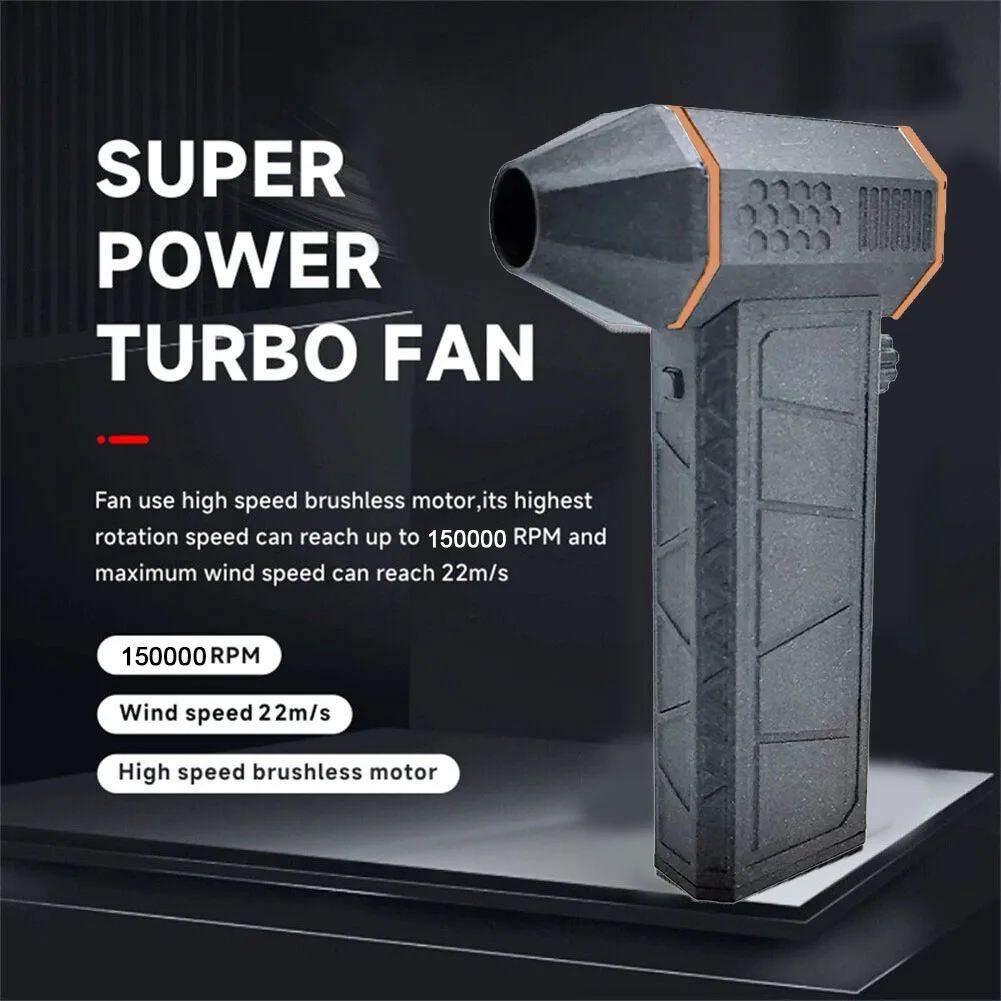 

1pc High-Speed Mini Jet Blower - 150000 RPM, 4000mAh Battery, 22 M/s Wind Speed, PETG Carbon Fiber, Compact, Lightweight