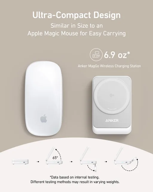 Anker MagGo 3-in-1 Charging Station, Qi2 Certified 15W MagSafe-Compatible Wireless Charger Stand,Apple Watch Charger for MagSafe - Hình ảnh 3