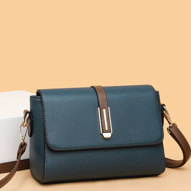 Borsa A Tracolla Donna In Pelle PU Con Pochette Inclusa - Capiente E Alla Moda (Marrone)