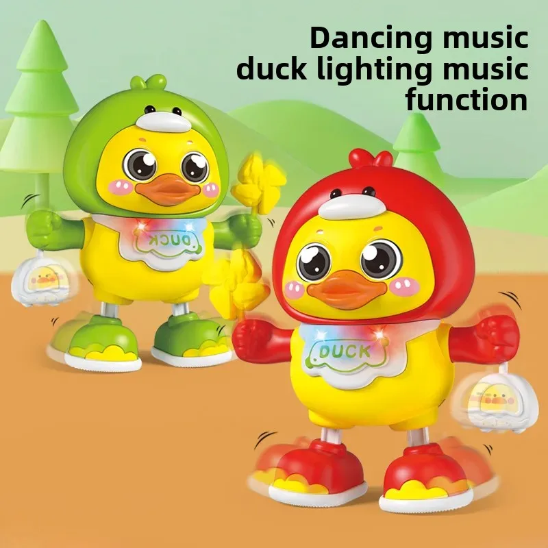 Children's Electric Plush Toy Dancing Astronaut Duck Sound And Light Effects Night Market Street Stall Toy For Kids