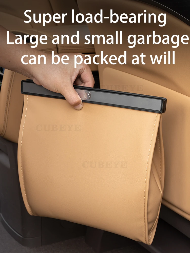 DENZA D9 Garbage Bag Leather Magnetic Can Rear Seat Hanging car Storage Modified Accessories BYD N9 Z9 Z9GT