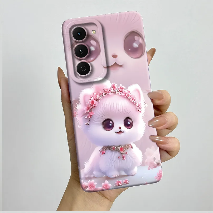 Aesthetic Flowers Slim Liquid Silicone Phone Case - Anti-Drop Protective Soft Cover