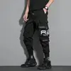 Thin Streetwear Casual Pants Men Ribbons Harem Jogging Pants Male Slim Fit Spring Cargo Pants Multi-Pockets Women Trouser J9 2