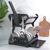 Kitchen Sink Countertop Holder Kitchen Items Dish Dying Rack Double Layer Plastic Dish Rack Drying Stand Cup Cutter Storage 4