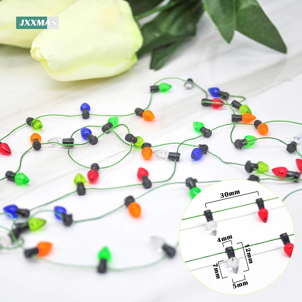 50 Meters Christmas Garland DIY Small Bulbs String No Electricity Colorful Home Decorations Xmas Tree Ornaments Party Supplies christmas tree decoration