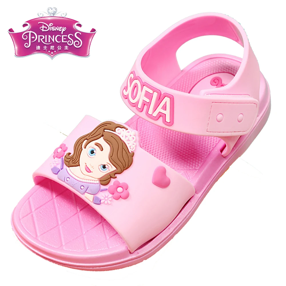 2022 New Disney Designer Kids Casual Slippers For Girls Lovely Sofia Princess Outdoor Casual Shoes Students Non-slip Light Shoes