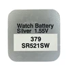 2PCS/LOT SR521SW Silver Oxide Batteries SR521 AG0 LR69 379 1.55V Watch Battery 1