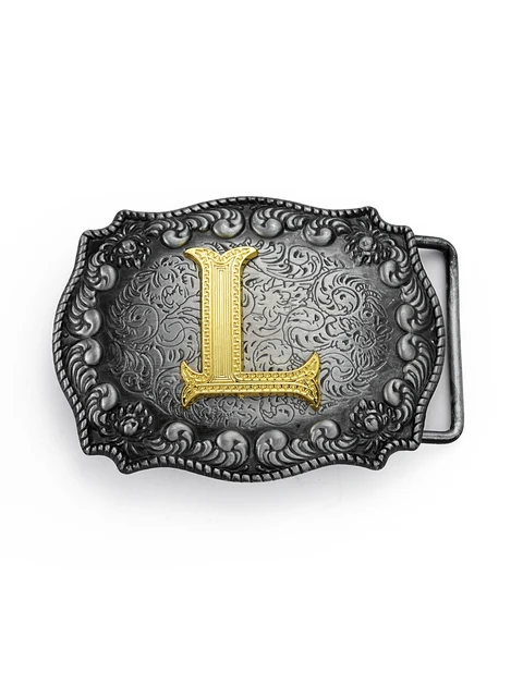 Fibbia Per Cintura Western Enorme In Lega Oro Lucido, Tema - Foto 3