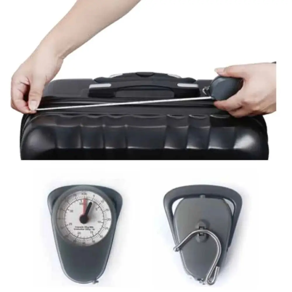 Compact Durable Portable Electronic Luggage Hanging Scale with Built-in Tape Measure