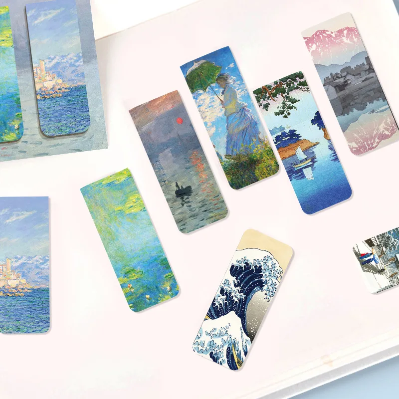 Magnetic Bookmark 4 pcs/set World Famous Paintings Creative for School Office Gift
