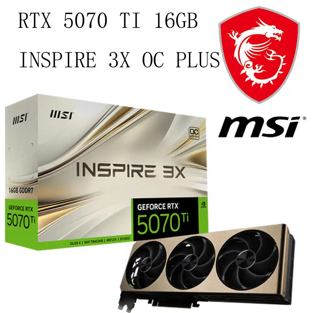 【新品】MSI GeForce RTX 5070 Ti INSPIRE 3X Amazon.com: MSI GeForce RTX 5070 Ti 16G Inspire 3X OC Plus