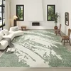 Literary Artistic Style Fresh Green Living Room Carpet Textured Bedroom Carpets Easy Clean Non-slip Washable Lounge Rug Alfombra 5