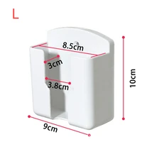 Support de prise de télécommande de climatiseur blanc universel, boîte de rangement murale pour climatiseur TV téléphone portable étagère murale 6