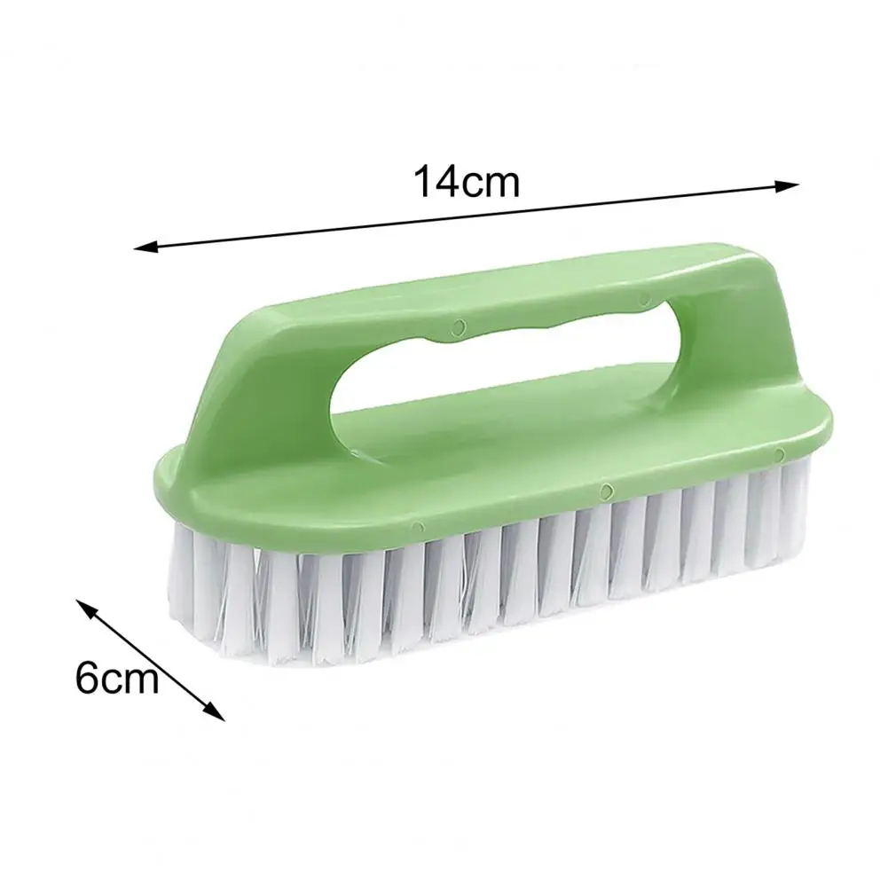 【Happier】 Cleaning Brush Soft Long Bristles Ergonomic Handle Plastic Clothes Sneaker Floor Scrub Brush Grooves Brush For Home. 