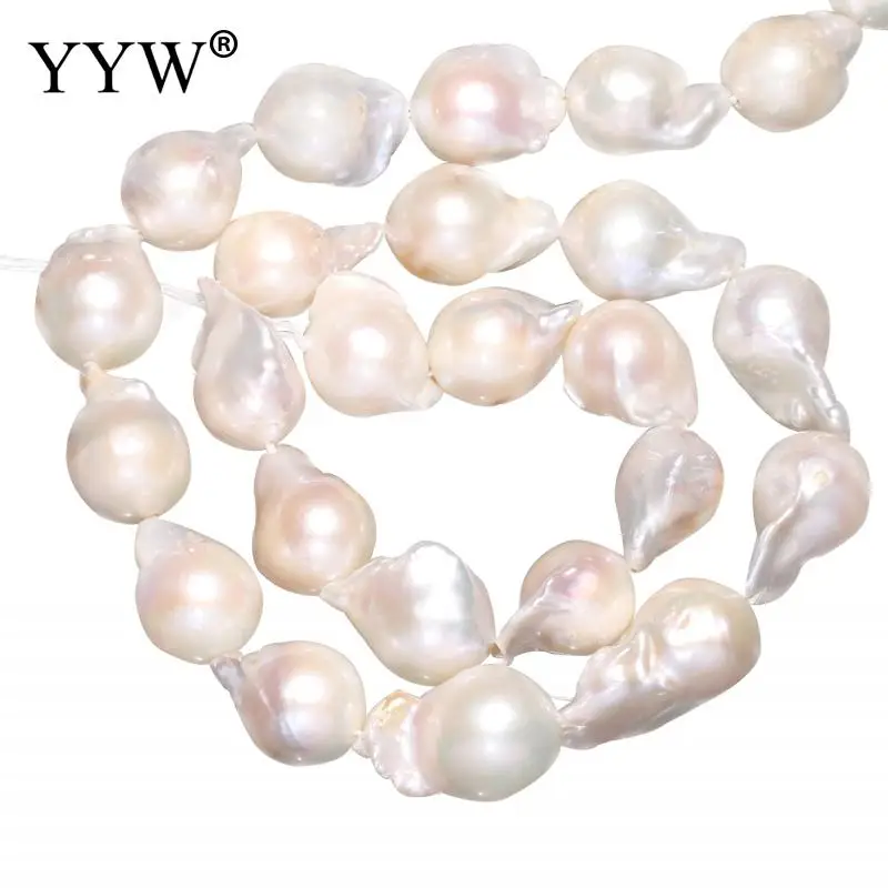 

11-13mm Cultured Baroque Freshwater Pearl Beads Aa Natural White For Making Jewelry Diy Necklace Bracelet Earrings Accessories