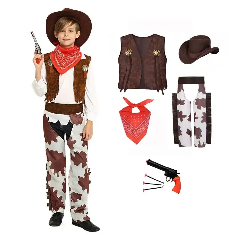 

Cowboy Costume Deluxe Set For Kids Halloween Party Dress Up Role Play And Cosplay