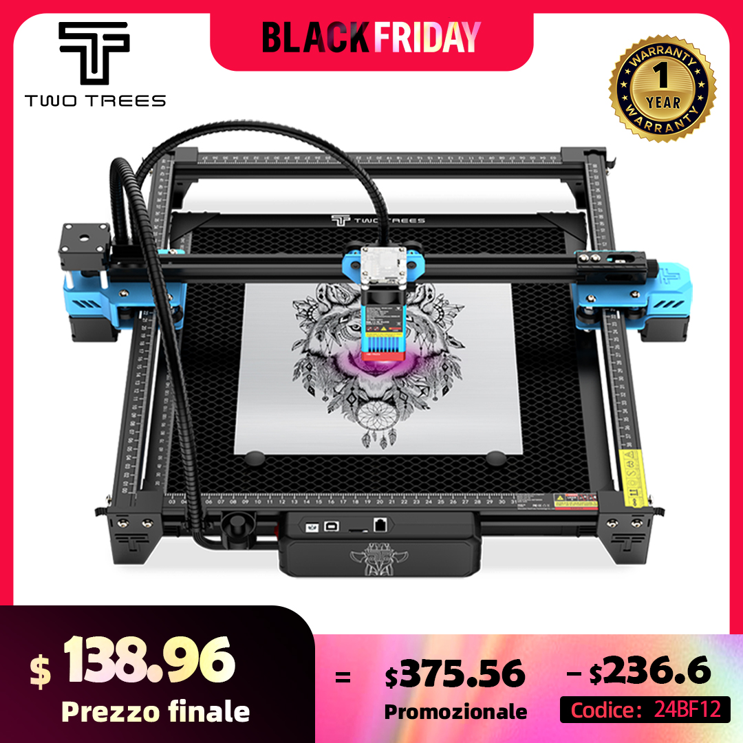 TwoTrees TTS-55 Pro Laser Engraver With Wifi Offline Control 80W Laser Engraving Cutting Machine 445Â±5nm Blue Light Cnc Machine