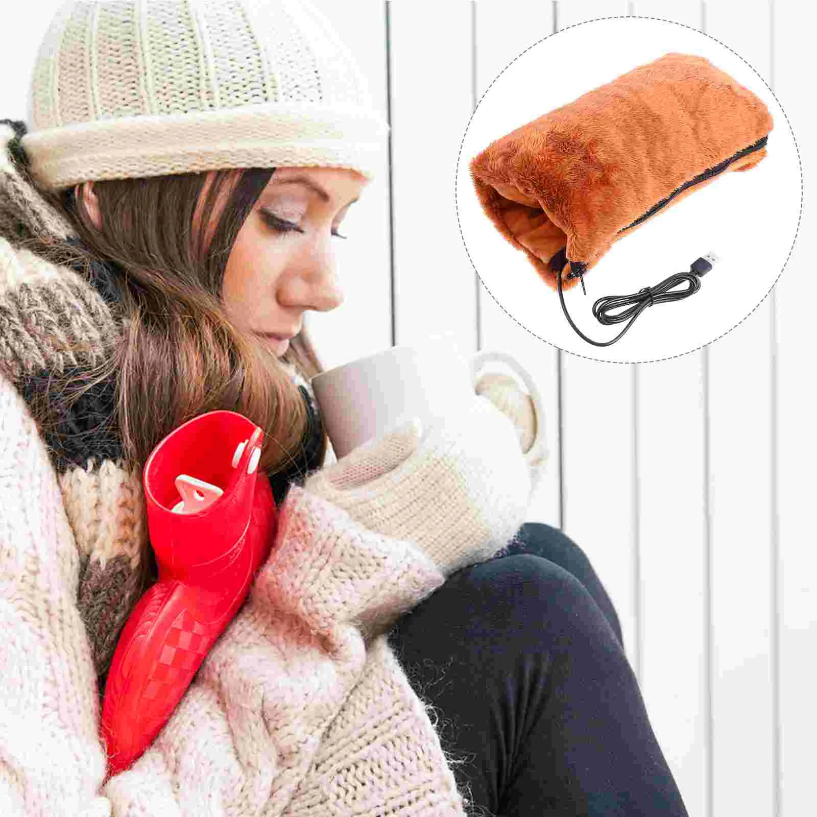 

USB Hand Warmer Charging for Winter Flannel Heating Portable Pillow Muffs Rechargeable Warmers