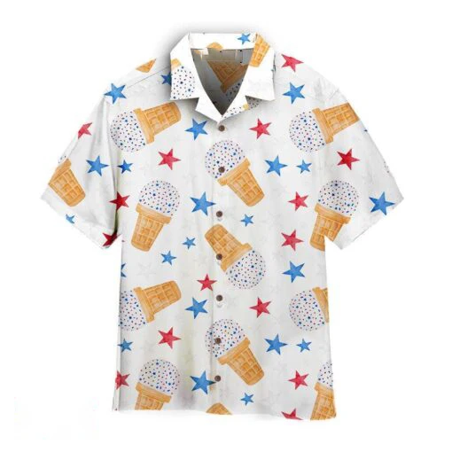 thumbnail image 1 of Camisas hawaianas 2024 para hombre, camiseta de verano con helado, estampados de playa, camisetas de manga corta, diseño original informal, ropa para hombre, 1 of 5