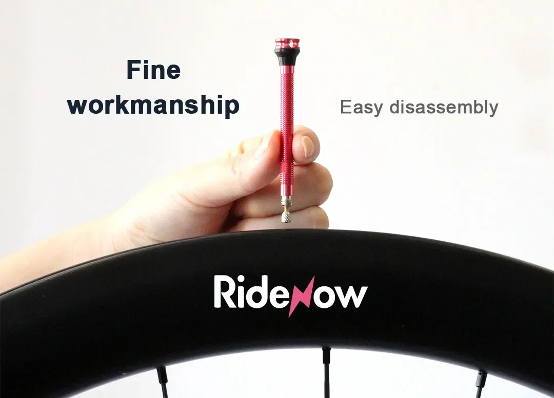 Description Picture 4 of item1Pair Ridenow Tubeless Valve 45/65/85mm Bicycle Presta Valve Aluminum Alloy Valve Tubeless Road Bike MTB Gravel Bike Accessories