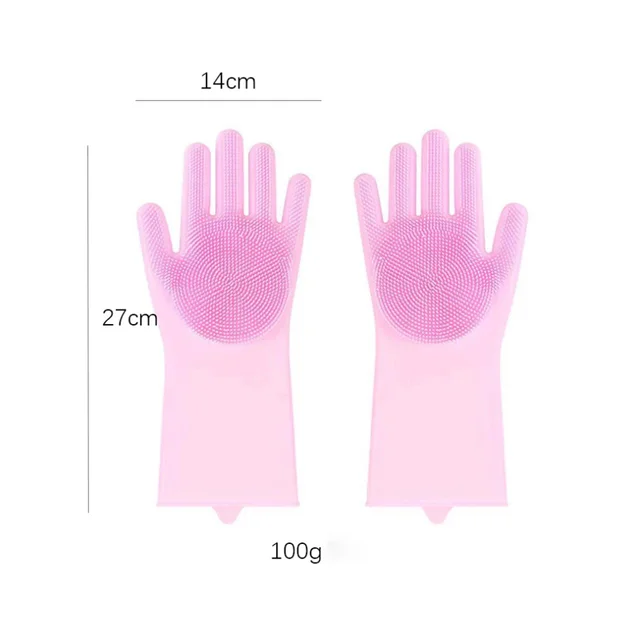 Pet Grooming Bathing Gloves Dog Cat Bathing Shampoo Scrubber Magic Massaging Cleaning Cleanner Sponge Silicon Hair Removal Glove 6