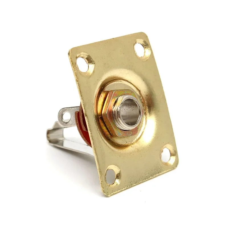 Plaque Jack De Sortie Guitare Carrée Métal Chrome - Compatible Telecaster Et PRS Avec Vis