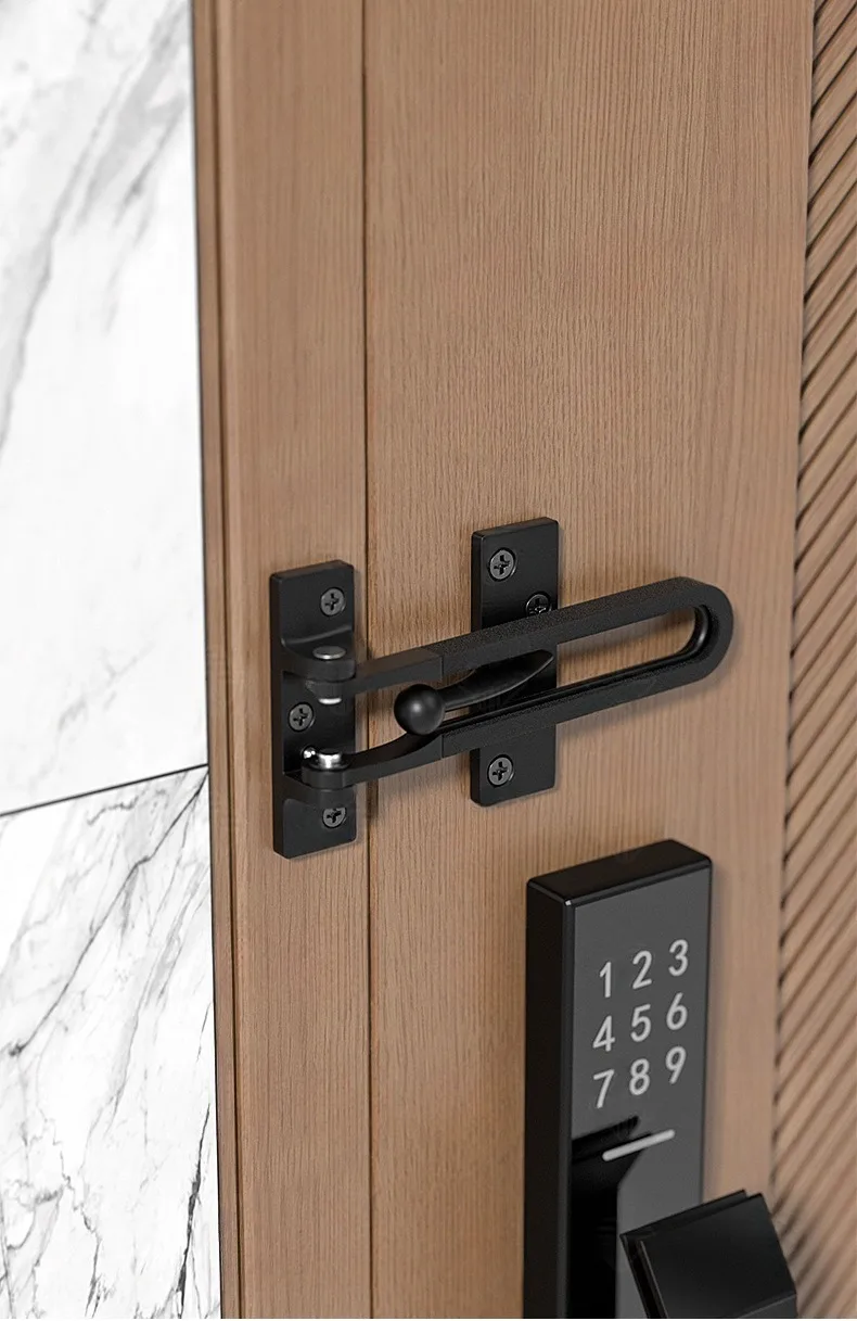 Versicherung Türriegel Hause Anti-Diebstahl Zimmer Tür Bar Tür Schnalle Schloss Kette Zink-legierung Sicherheit Schlafzimmer Kinder Hotel Anti-lock Schnalle – Detail 6