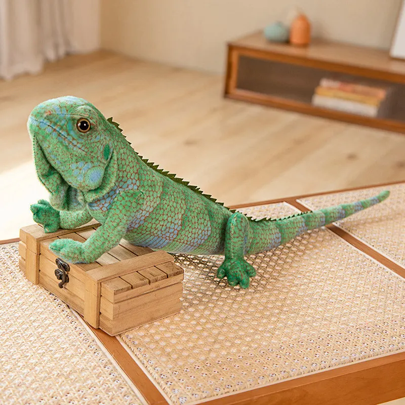 thumbnail image 1 of Juguetes de peluche de lagarto de simulación de 65/95 cm, muñeco de animal de peluche suave de camaleón realista, almohada de reptil, regalo creativo para niños, 1 of 5
