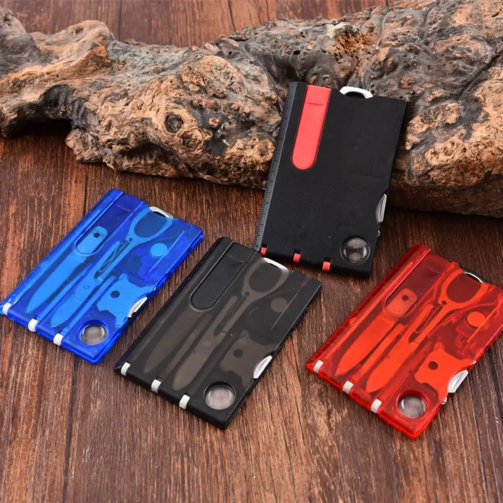 Ultra Thin Outdoor Multi Tool Pocket 12 in 1 Outdoor EDC Gadget Card Type Multipurpose Multi-function Tool Card