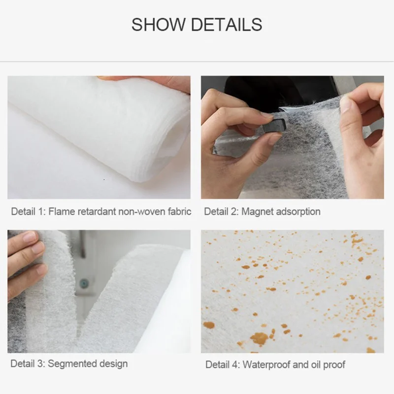 Cooker Hood Filter Disposable Kitchen Hood Oil Grease Anti Oil Cotton Non-woven