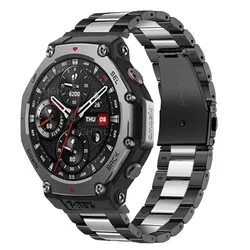 Luxurious Stainless Steel Adjustable Smart Watch Strap Bracelet - Amazfit T - REX 3 (3)