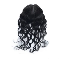 Fashion Wavy Human Hair Women Toppers Virgin European Hair 13x15cm Natural Scalp Top Base Lace Women Toppers with Clips 2