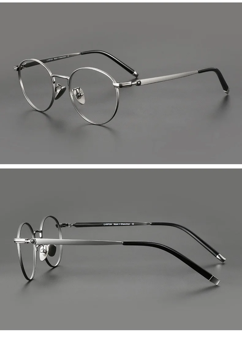 Titanium Reading Glasses - Lightweight Round Frame, Anti Blue Light, Single Focus Lenses