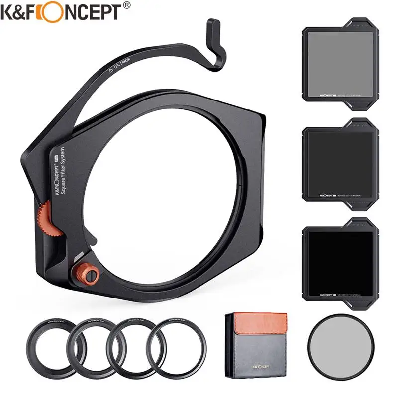 

K&F CONCEPT ND8 ND64 ND1000 with CPL Square Filter Multi-Coated Neutral Density Filter with Filter Holder Filter Ring adapters