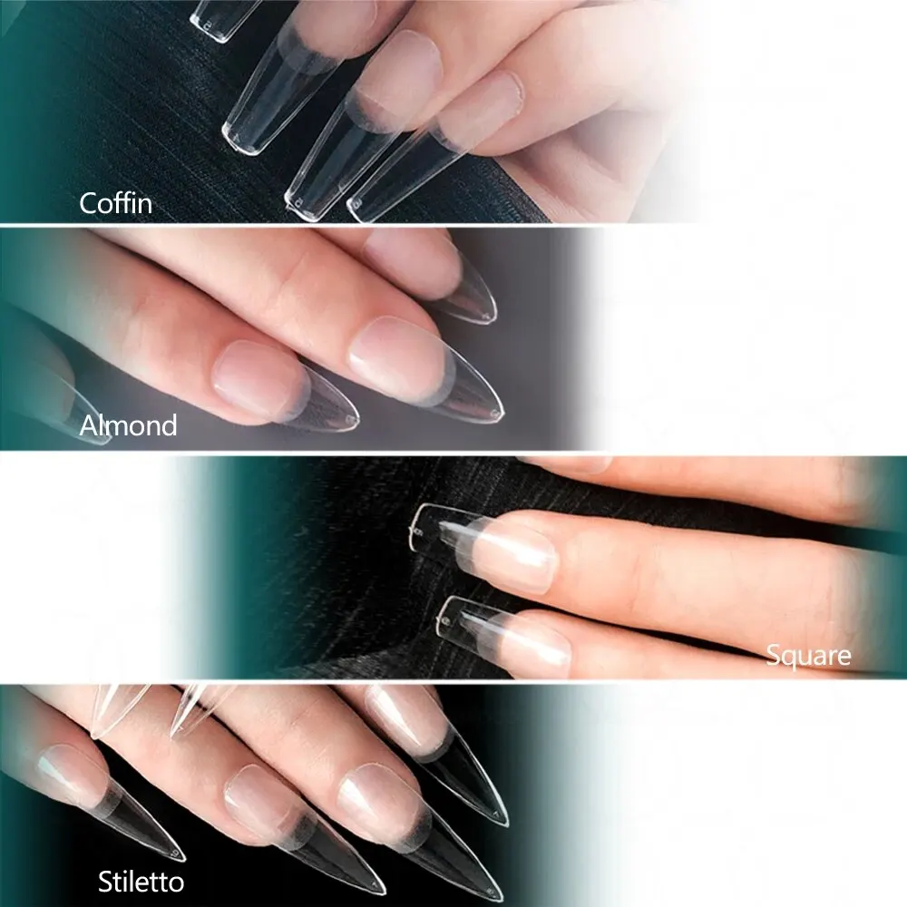 Nail Tips NAILPOP Nail Tips Full Cover Soft Gel False Nail Capsules Various Shapes and Styles Professional Extension DIY 120PCS