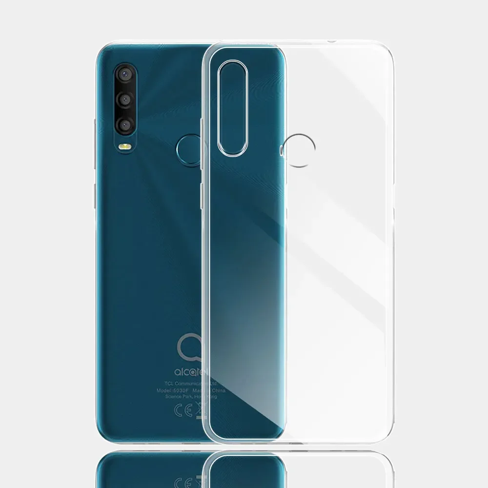 4€ Sur Housse Etui Coque Silicone Gel Fine Pour Alcatel 1C Avec Film Ecran Transparent Tpu