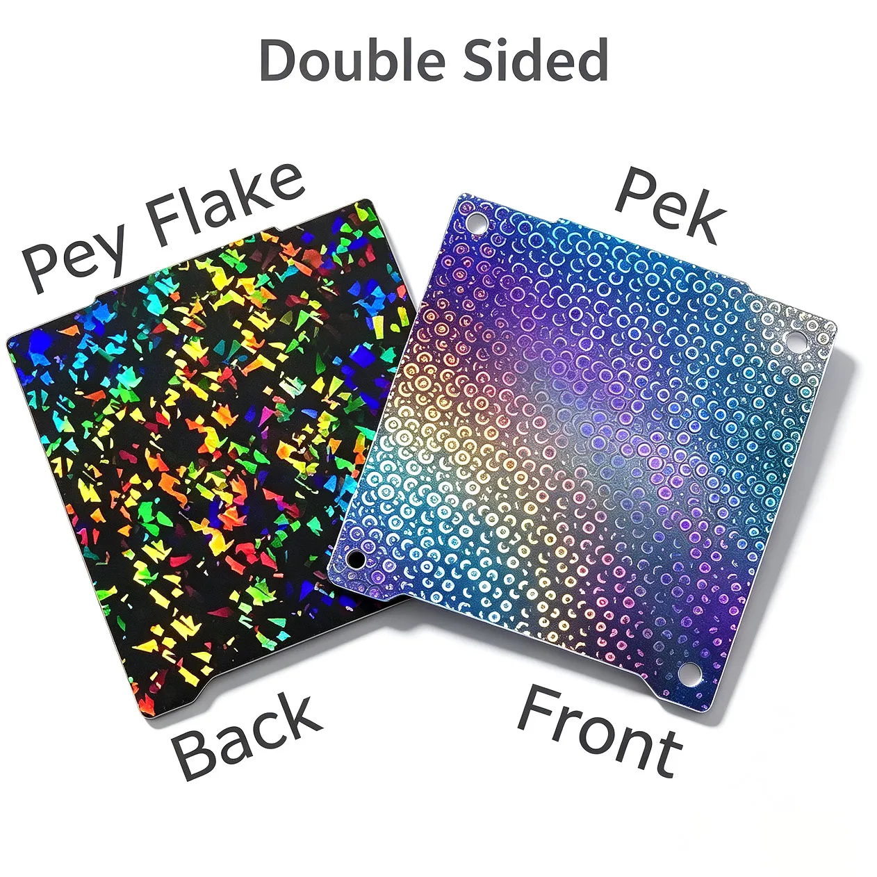 Enhanced 3D Printer Build Plate - Double-Sided Textured & Smooth PEI-Coated Steel Sheet