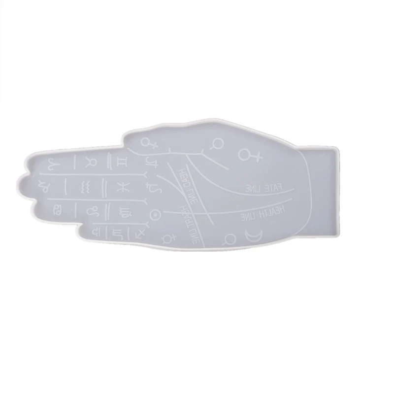 

DIY Crystal Epoxy Resin Mold Palm Palms Constellation Tray Tea Cup Tea Tray Mirror Silicone Mold, Home Decoration