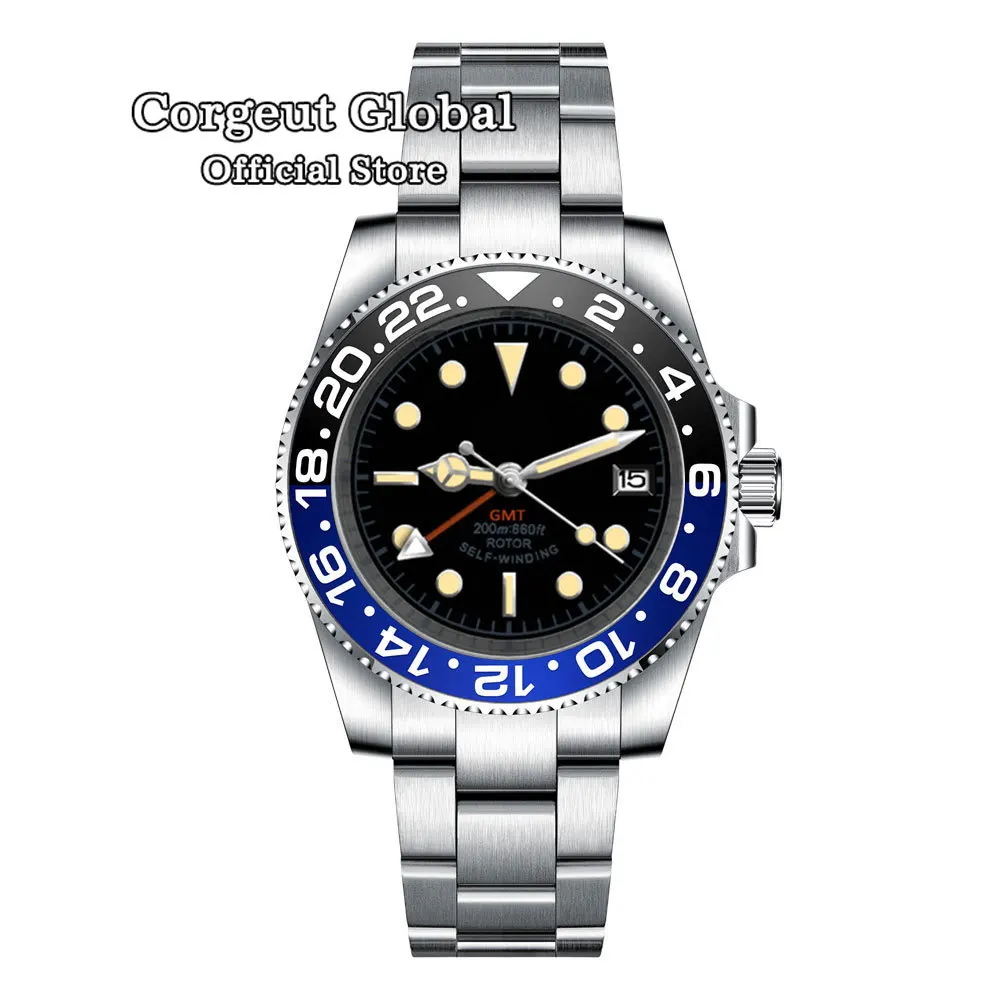 Wrist Watches Fanmis Black Dial Gmt Automatic Fanmis Gmt Master