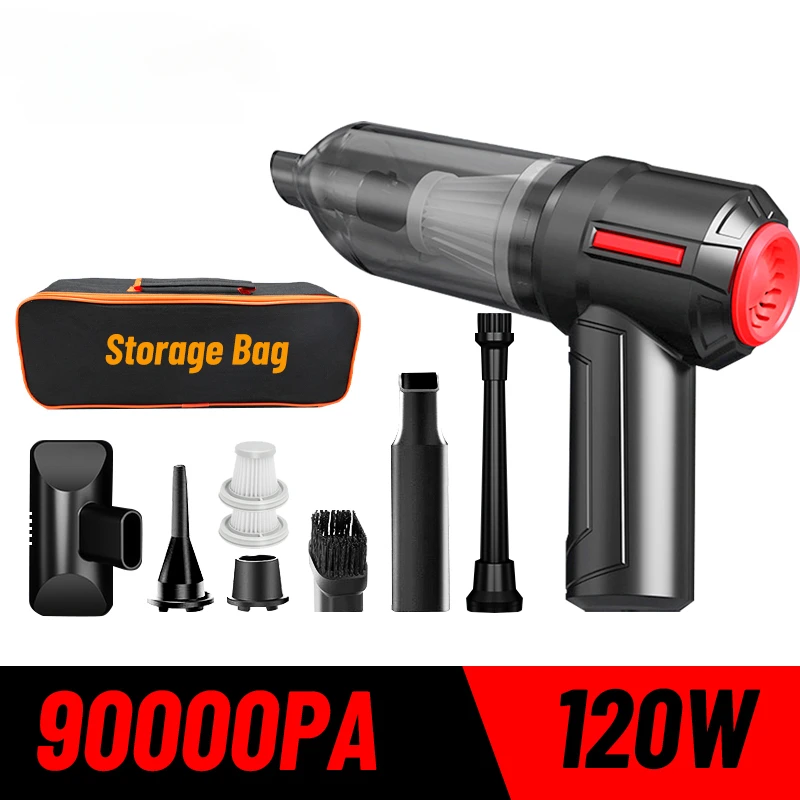 NEW Cordless 90000pa Handheld Vacuum Cleaner Mini Portable Auto Wireless Car Home Power Powerful Dust Suction Accessories Car