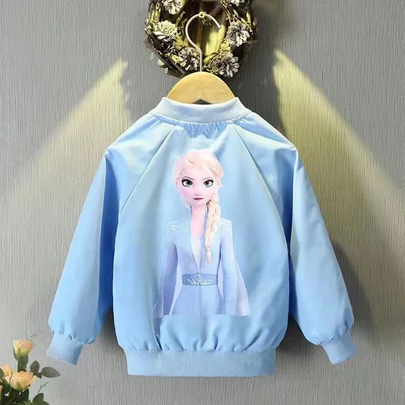 Children Outerwear Baby Girls Coat Cartoon Frozen Elsa Mickey Minnie Spring Autumn Boys Outerwear Zipper Clothes Jacket Children Hooded Kids Pajama