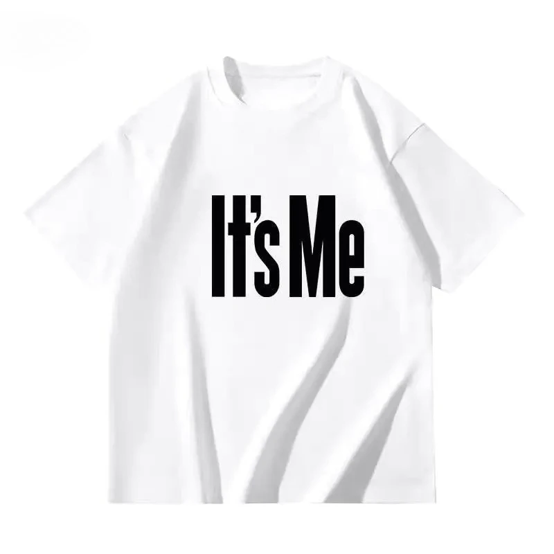 It's ME " Buchstaben-Print Herren- und Damen-T-Shirt Personalisiertes Kurzarm-Shirt Neue Mode Lässiger Trend Rundhals-T-Shirt Y2k Vintage Top