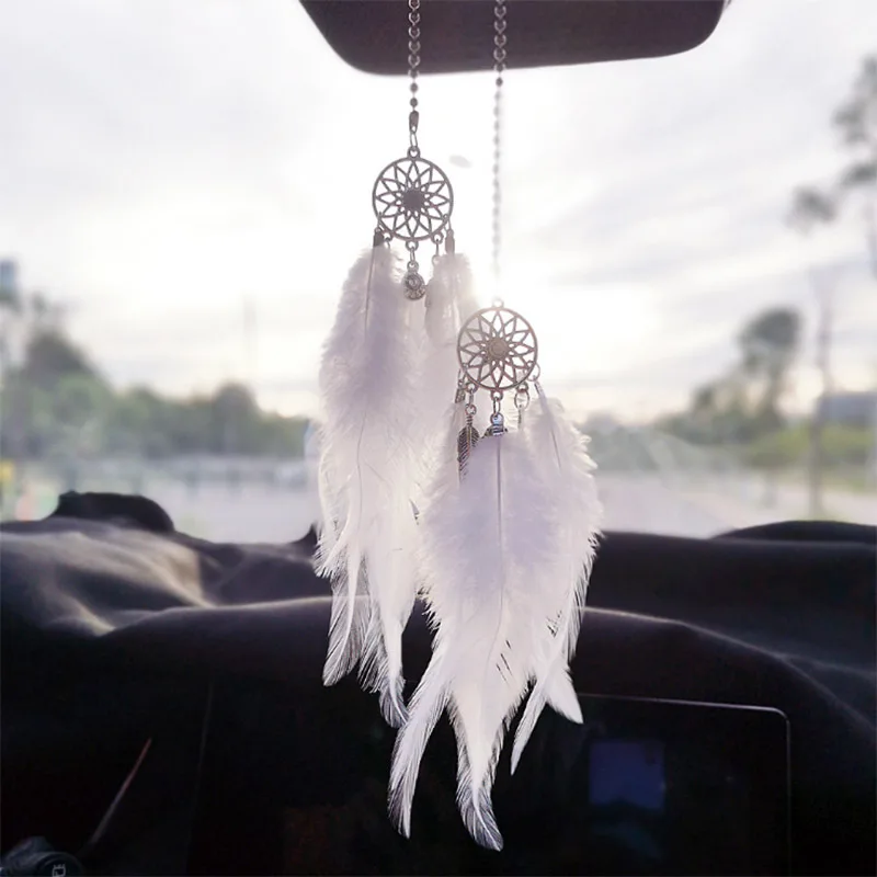 

Lucky Car Decoration Mini Dream Catcher Punnerglass Hanging Pendant Home Decoration Car Pendant Accessories Interior Girl