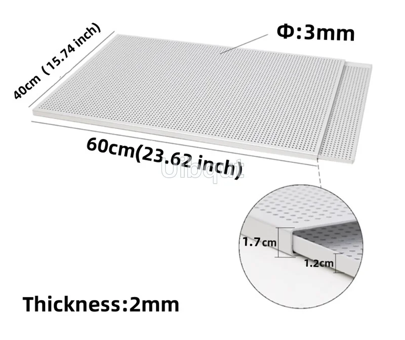Bandeja para hornear hojaldre rectangular Mille Feuille molde para repostería plato perforado horno París tienda dulce b