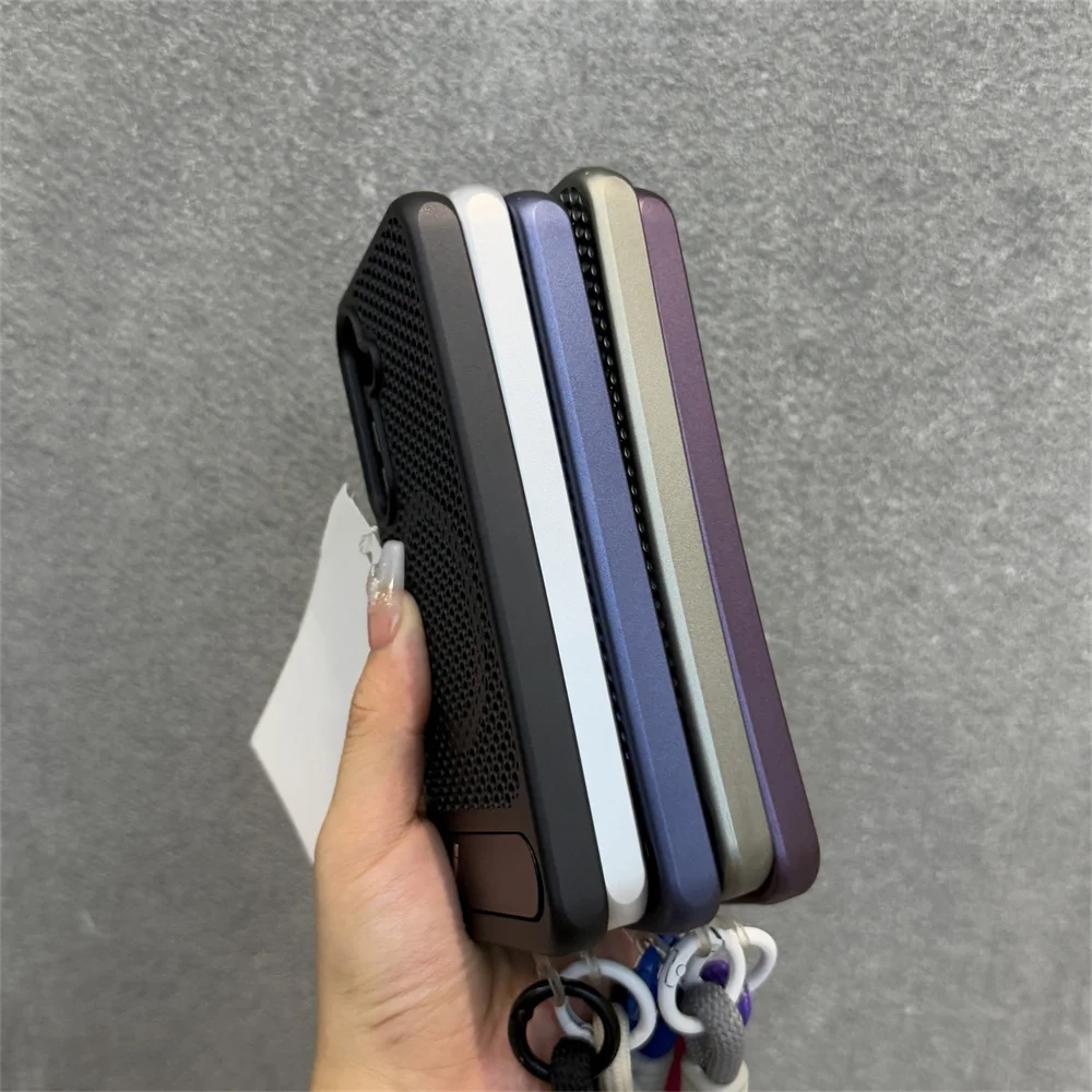 Luxury Magnetic Heat Dissipation Phone Case with Invisible Fold Stand and Breathable Plating Cover